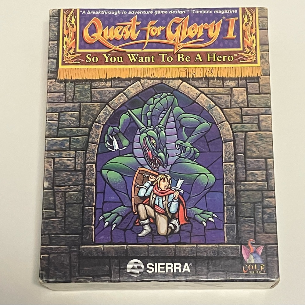 Quest for Glory I - So You Want to Be a Hero Vintage Computer Game by Sierra
